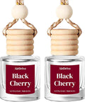 Car Air Freshener Black Cherry 2 Pack Hanging Air Freshener Diffuser, Cute Car Accessories Air Freshner for Women & Men Gift Non-Toxic Car Scent Long Lasting Oil Diffuser Made in USA