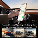 Car Phone Holder for Magsafe [96+LBS Strongest Suction & Magnetic] 360° Adjustable Car Phone Mount, Phone Mount for MagSafe Cell Phone Holders for Your Car,Mount for iPhone & Android (Black)