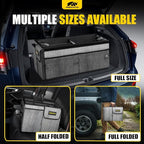 MIKKUPPA Car Trunk Organizer - 65L Collapsible Trunk Organizer with Lid, Sturdy Car Storage for SUV Auto Truck Van with Adjustable Straps and Non Slip Bottom (Gray)