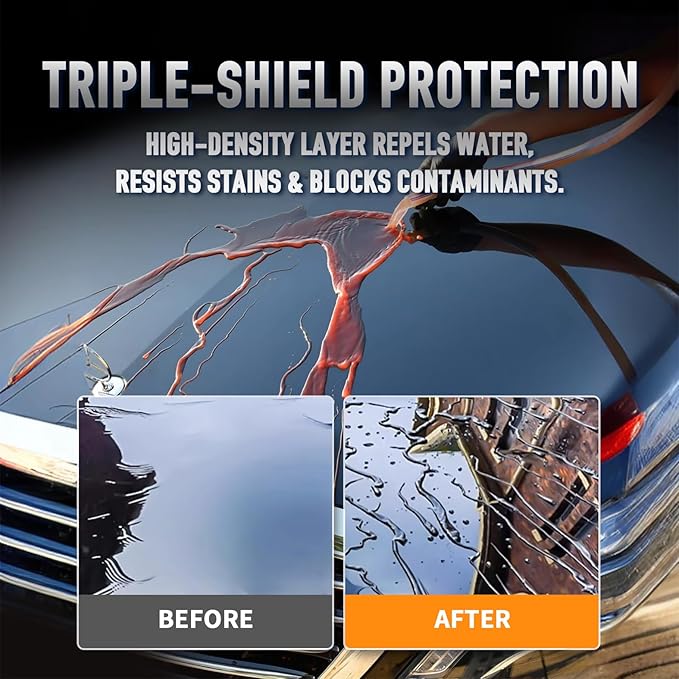 100ml Auto Light Ceramic Coating for Cars, High Shine Paint Protection, Easy to Apply, 1+ Year Durability, Car Coating Cleaner for 3 Small-Med Cars