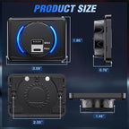Nilight Quick USB Socket 12V 24V PD Type C and USB Connector 3A Car Outlet with Waterproof Cover Spring Cap LED Light Dual Outlets Port for Cars Trucks Motorcycle RVs Campers