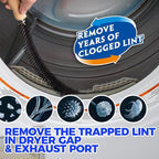 Holikme 58 Pieces 35 Feet Dryer Vent Cleaner Kit, Dryer Cleaning Tools, Include Dryer Vent Brush, Omnidirectional Blue Dryer Lint Vacuum Attachment, Dryer Lint Trap Brush, Vacuum & Dryer Adapters
