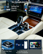 Mini Wireless Carplay Adapter for iPhone 3 in 1 Car Play Dongle Wired to Wireless Screen Mirror Accessories Converts Fast Auto Connect No Audio Delay Bluetooth 5.3 & 5ghz Wi-Fi - Plug & Play (2PCS)