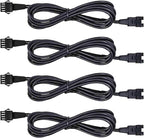 Hovano 4 PCS 60 inch/150cm 4 Pin RGB LED Multi-Color Accent Light Extension Cable Wire Cord Set for LED Motorcycle ATV Car Light Multi-Color Neon Strip Trucks Rock Lights (60 inches Cable)