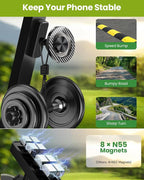 Black Magnetic Golf Cart Phone Holder, Golf Accessories Gifts for Men Dad Husband Unique, Birthday Golf Gifts for Men Him Boyfriend, 360° Rotation Phone Mount for Golf Cart, Golfers Must Haves Gadgets