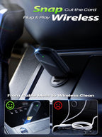 Mini Wireless CarPlay & Android Auto Adapter for iPhone & Android Phone (2026 Upgrade), No Lag, Fast Stable Connection, Converts Wired to Wireless CarPlay Dongle for 2016+ Cars, USB-A&C Port