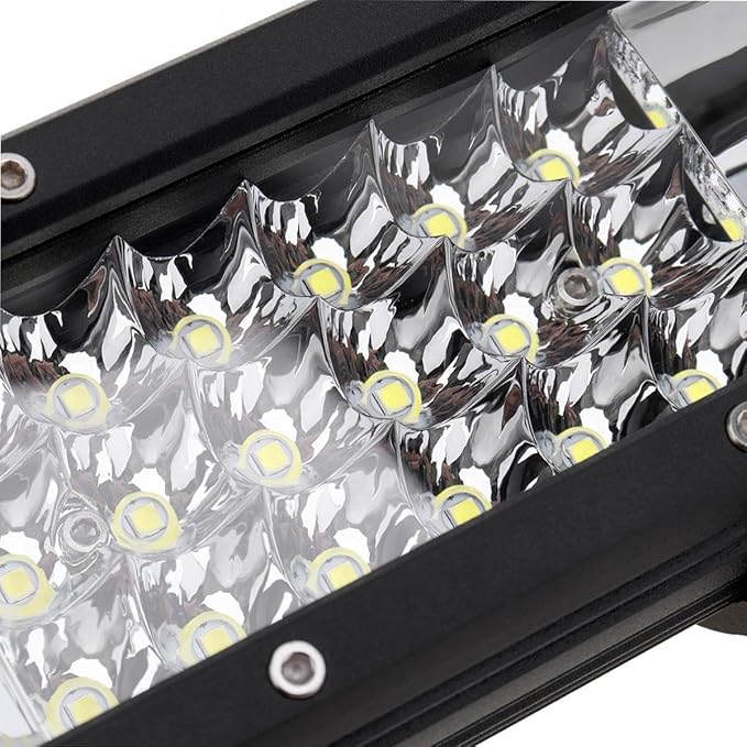 AUXTINGS 15 inch 216W LED Light Bar Triple Row Spot Flood Combo Beam Off Road Lights Waterproof Work Light with Wiring Harness for JP Trucks SUV ATV UTV Boat Lights, 12V 24V