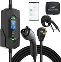 Level 2 EV Charger,40Amp 9.6KW,(WiFi APP/Plug-Play),240V NEMA 14-50 Plug,25ft ETL Listed Cable/J1772 Connector,IP66 Waterproof,Adjustable Current,Delay Timer,Electric Vehicle Charging Stations