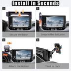 Car Phone Mount for 2019-2025 Toyota RAV4, Smart Auto-Clamping for 7/8" Screen Only (LE/XLE/Adventure), 15W Wireless Fast Charging, Premium Aluminum Holder, Without Blocking Airflow (Not Fit 9/10.5")