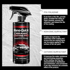 Nano-Quick Ceramic Coating Pro, Nano-Quick Coat Restores, Quick Effect Coating Agent, Advanced Car Quick-Acting Coating Agent Spray, Lasting Luster, Works on All Paint Types (1Set)