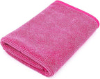The Rag Company - Premium FTW Microfiber Cleaning Towels for Glass, Windows, Mirrors, Polished Surfaces - Streak-Free, Scratchless, 16" x16”, Pink, 3-Pack