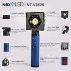 NextLED Premium Detailing Light Bundle: NT-V3505 Ceramic Coating Light & NT-1010UV 4-Color Paint Inspection Light