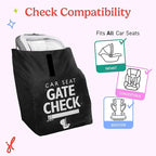 J.L. Childress Gate Check Travel Bag for Car Seats - Car Seat Travel Bag for Airplane, Fits All Baby & Infant Carriers, Airport Accessories for Gate Check, Flying Essentials, AirTag Compatible - Black