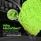 Premium Chenille Car Wash Mitt - Ultra-Soft, Scratch-Free, and Lint-Free Microfiber Mitt for Superior Car Wash Kit, Car Detailing, and Car Cleaning Supplies (1)