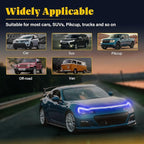 DIBMS 71-inch High-Brightness Car Hood Gap LED Light Strip - Daytime Running Lights Universal Auto Exterior Decor Accessories (Blue)