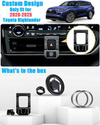 Car Phone Holder, Air Vent Navigation Mount, for Toyota Highlander/Hybird 2020-2025, Mag-safe Magnetic Custom Cradles Stand for iPhone, Samsung, HTC and All Smartphone (NOT for Platinum/Grand)
