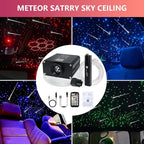 16W Car Home Starlight Headliner Kit, Twinkle & Sound Activate RGBW Fiber Optic Lights with APP & Remote Control, Shooting Star Lights for Ceiling Decoration, 500 pcs 9.8ft