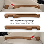 Car Seat Gap Filler Set of 2, 3IN1 Seat Side Gap Filler Plug with Storage Slot & Hook Function, Soft Foam Universal Fit Car SUV Truck Fill Gap Between Seats Console Organizer（Narrow Saddle Brown ）