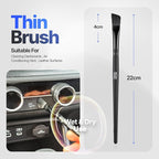 5 Pcs Car Detailing Brush Set – 2 Pcs Ultra-Soft for Delicate Leather, Screens & Trim, 2 Pcs Nylon for Wheels, Tires & Tough Dirt, 1 Pc Boar Hair for All-Purpose Interior & Exterior Detailing