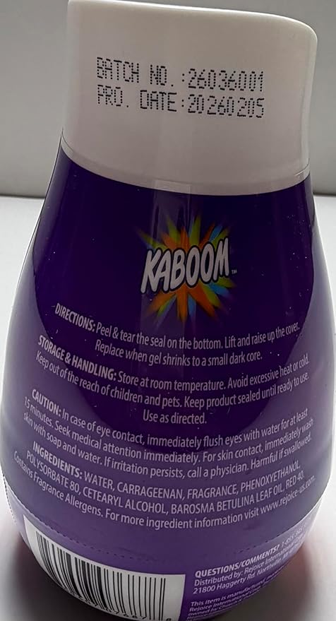 Wizard kaboom adjustable solid gel Air Freshener with freshplex "odor eliminating" technology, solid air freshener 8 oz berry burst (Pack of 6)