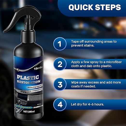 Multi-Functional Car Cleaner and protectant - Polishing Cleaner - Car Interior Cleaner & Polish, Vehicle Interior Detailer Spray, Deep Cleaning Car Polish Spray for Plastic/Leather