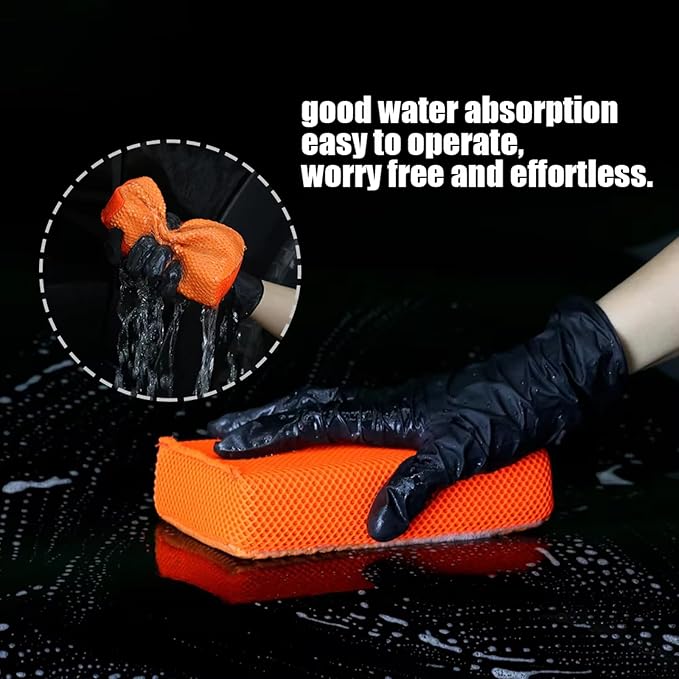 2-Pack Clay Bar Auto Detailing Kit – Dual-Sided Clay Scrubber/Clay Sponge & Towel System, Grime Remover, Deep Dirt Cleaning, Reusable, Enhances Gloss & Shine on Car Paint