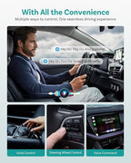 OTTOCAST Magic CarPlay Box 3-in-1 Wireless CarPlay Adapter for iPhone & Android Auto with YouTube Netflix TikTok+,Plug & Play,Auto Bluetooth Connection, Supports SIM & TF Card,App Download,E2