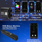 AZIMOM Dual Color 20w Twinkle Fiber Optic Starlight Headliner Kits 1200pcs 0.03in 13.1ft, RGB Meteor Shooting Star, Sound Activated Remote APP Control Home Car Ceiling Décor