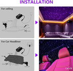 Twinkle Starlight Headliner Light Kit 20W Upgraded Car Home Fiber Optic Lights 650pcs*0.03in(9.8ft/3m) Sound Activated APP/Remote Control Small Size Star Lights for Car Home Star Ceiling Decoration