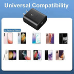 45W Fast Charger, USB C Port Adapter, wall-Mounted Cube Charging Block.Type-c Mobile Phone Charger with C to C Cable is Suitable for Samsung S25/S24/S23/S22/S21, Galaxy, and More.