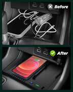 CarQiWireless Wireless Charger for Honda Civic 2026 2025 2024 2023 2022,Automotive Center Console Organizer Wireless Charging Pad for 2022-2026 Honda Civic Sport Accessories
