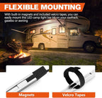 FIERYRED 12V Interior Light Bar Kit, Dimmable Camping Lights, Weatherproof IP67, Aluminum Magnetic Mount with Dimmer Switch, Portable Lights for Camping Tent Awning RV Car Trailer Boat (4 Pcs, Amber)