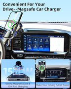 PZK Car Phone Mount for 2022-2025 2026 Chevrolet Silverado 1500/GMC Sierra 1500 LT/RST/ZR2/LTZ/LT Trail Boss Accessories 13.4-Inch Screen Chevy Car Phone Holder Magnetic 15W Fast Wireless Charger