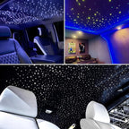 AKEPO Mini Size 6W Twinkle RGBW APP Fiber Optic Lights, Music Activated 150pcs 0.03in 6.5ft/2m Optical Fiber Star Ceiling Light Kit for Car Truck Headliner Star/Home