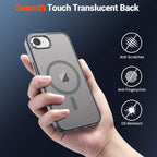 SUPFINE Magnetic for iPhone 17e Case/iPhone 16e Case (Compatible with MagSafe)(Military Grade Drop Protection) Slim Translucent Matte Shockproof with Anti-Fingerprint Phone Case,Gray