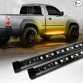 OPT7 Sidekick 48" Running Board Lights 2PCS LED Strips w/Amber Turn Signal Side Marker, DRL, White Courtesy Light for Regular Cab Trucks Pickup SUV Trailer - Truck Decorations
