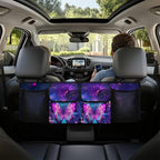 Pink Butterfly Daisy Backseat Trunk Organizer for Car Hanging Large Capacity Car Back Seat Organizer Car Storage Bag,Sturdy Space Saving Expert
