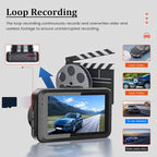 Dash Camera for Car - 3 Inch 1080P IPS Touchscreen Car Camera - G-Sensor/Loop Recording / 24H Parking Monitor / 150° Wide Angle/Night Vision/Exposure Compensation/Support TF Card