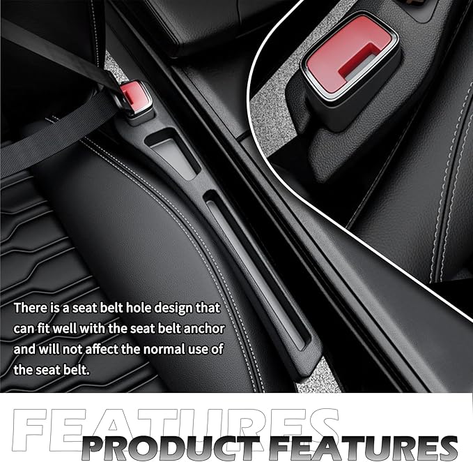 2PCS Car Seat Gap Filler Organizer,Multifunctional Car Gap Filler Organizer Storages Phone Key Avoids Things Falling,Universal Car Blocker Between Seats Car Organizer Car Accessories