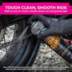 Muc-Off Motorcycle Chain Cleaner + 5x Bike Brush Kit | Motorcycle Chain Degreaser Cleaner with Chain Cleaning Brush Set | Instant Grease Cutting Formula | Easy to Use
