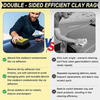 Car Wash Sponge,Dual Sided Car Clay Scrubber for Fast and Effective Removal of Paint,Light Overspray So On,Scrubbing and Clay Work,2-Pack