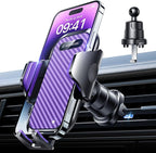 VANMASS Phone Holders for Your Car Ultimate Military-Grade Car Phone Holder Mount【Patent & Safety Certs】 Upgraded Shockproof Truck Air Vent Phone Mount for iPhone 17 Pro Max 16 Samsung Android,Purple