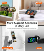 Meifigno Magnetic Car Phone Holder for Tesla Screen & Backplate,[All-Metal] 360° Rotation Vacuum Suction Cup Car Phone Mount for Magsafe, Foldable Car Phone Holders for Your Car for iPhone Android