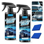 2PCS Car Coating Spray, Quick Effect Coating Agent, Advanced Car Quick-Acting Coating Agent for Most Colors & Finishes, Scratch Wax Coating Spray for Shine & Protection