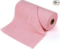 wuyaoyao 50PCS Microfiber Cleaning Cloth Roll, 10"×10" Tear Away Microfiber Towels, Reusable Washable Cloth Paper Towels, Multi-Purpose Cleaning Rags for Car Home Kitchen Garage Shop (Pink)