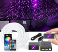 VASTFIRE Split Starlight Headliner Kit - 1200pcs 0.02in 4.9ft Fiber Optic RGBW Star Lights for Car with 6 Light Heads 16W Engine Easy to Hide,Flexible Wiring,APP/Remote Control for Car Roof Ceiling