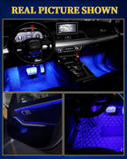 Car Led Light Strip,Blue Interior Lights for Trucks 30CM 15 SMD IP67 Waterproof Car Underglow Lights for Car Motorcycles Boat Golf Cart Home Decoration with 3M Tape(6PCS)