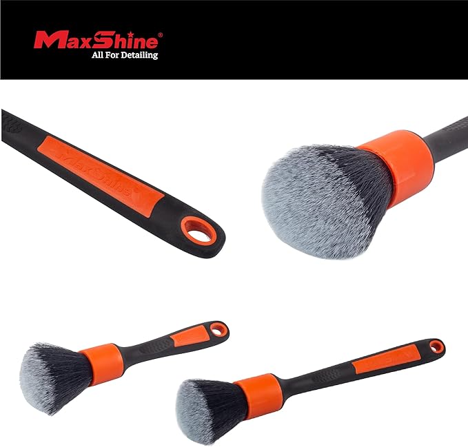 Maxshine Universal Ultra Soft ESS Detailing Brush Combo (2-Piece Set) – Ultra Soft Bristles, Non-Slip Handle, Chemical Resistant – Ever So Soft Precision Cleaning for Auto Interior & Exterior