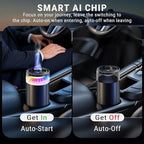 Upgraded Smart Car Air Freshener, Car & Home Diffuser, 8 Colorful Car Air Freshener Diffuser, Ambient Light,Long Lasting,Automatic Intensity,Lasts 6 Months,Fragrance Scents,Snow Fuji,Real Me Refill X2