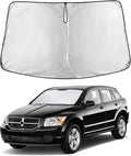 EcoNour Windshield Sunshade Compatible for Dodge Caliber 2007-2010 2011 2012, Sun Visor for Front Windshield & Window Sun Shade Cover, UV Heat Blocker & Protector, Car Accessories